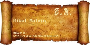 Bibel Malvin névjegykártya